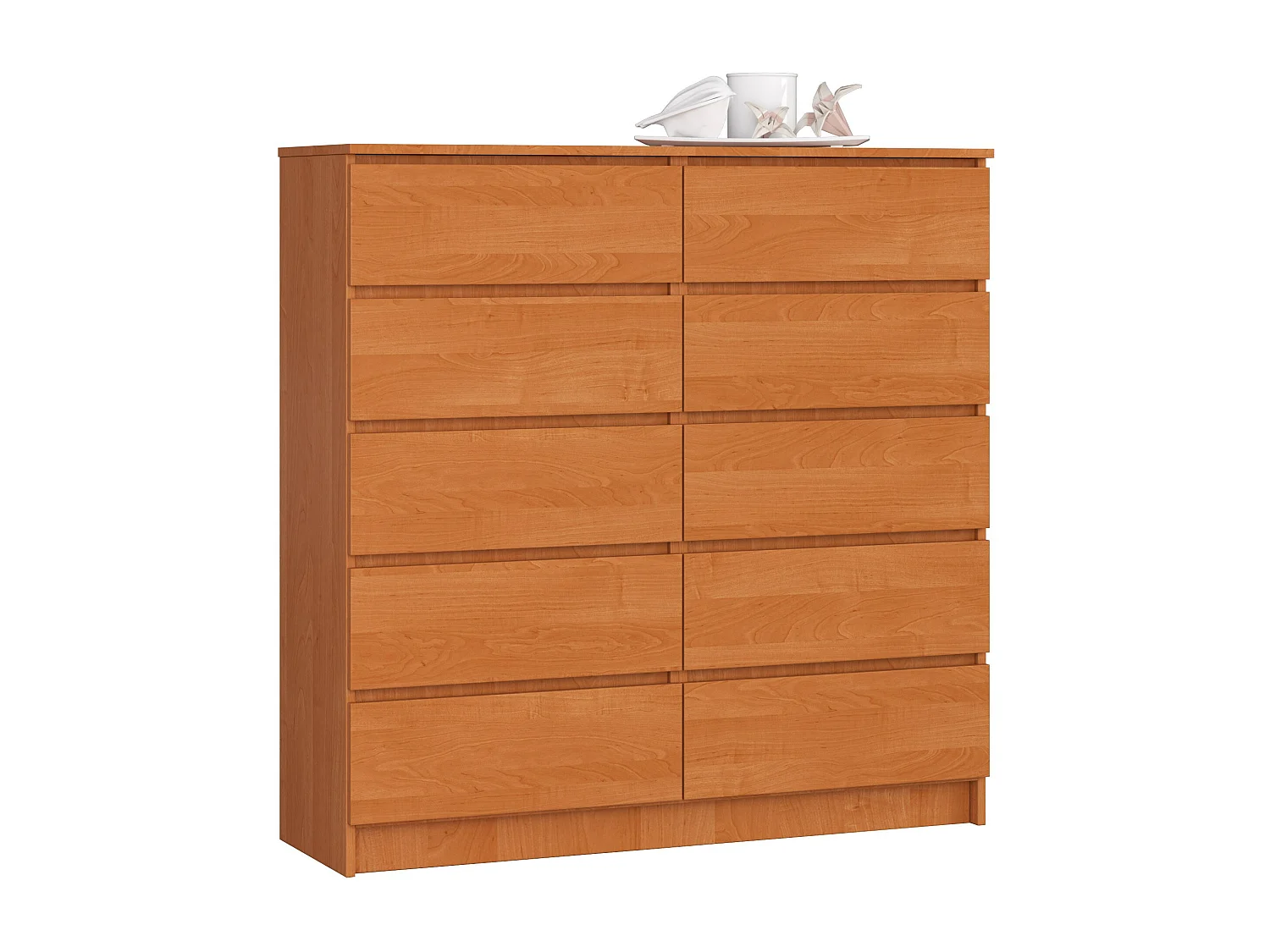 Komoda AKORD K120 Olcha 120 cm 10 szuflad kolor Olcha mat 120x40x121 cm 1951945 - obrazek 1