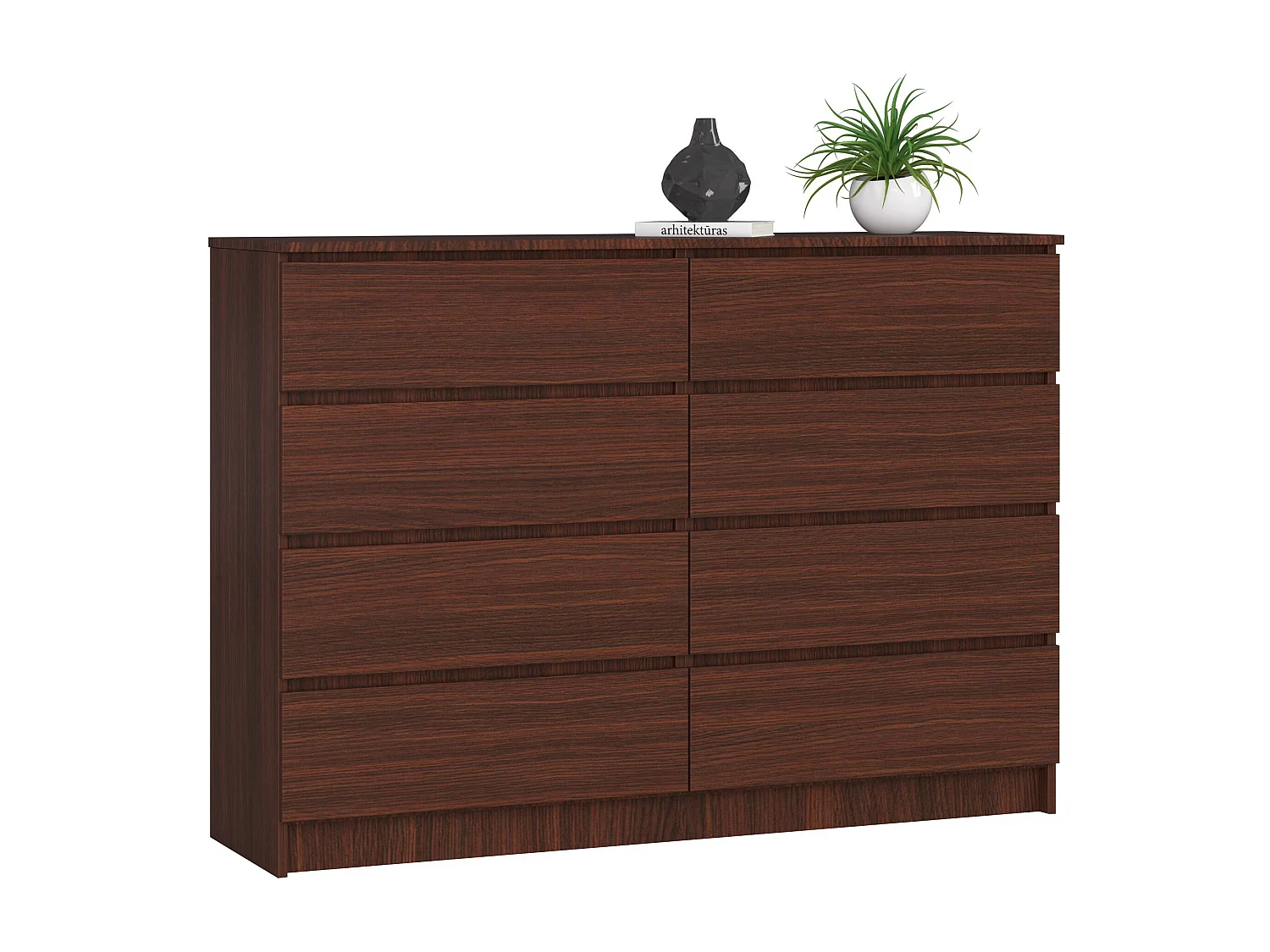 Komoda AKORD K140 Wenge 138 cm 8 szuflad kolor Wenge mat 138x40x99 cm 1952169 - obrazek 1