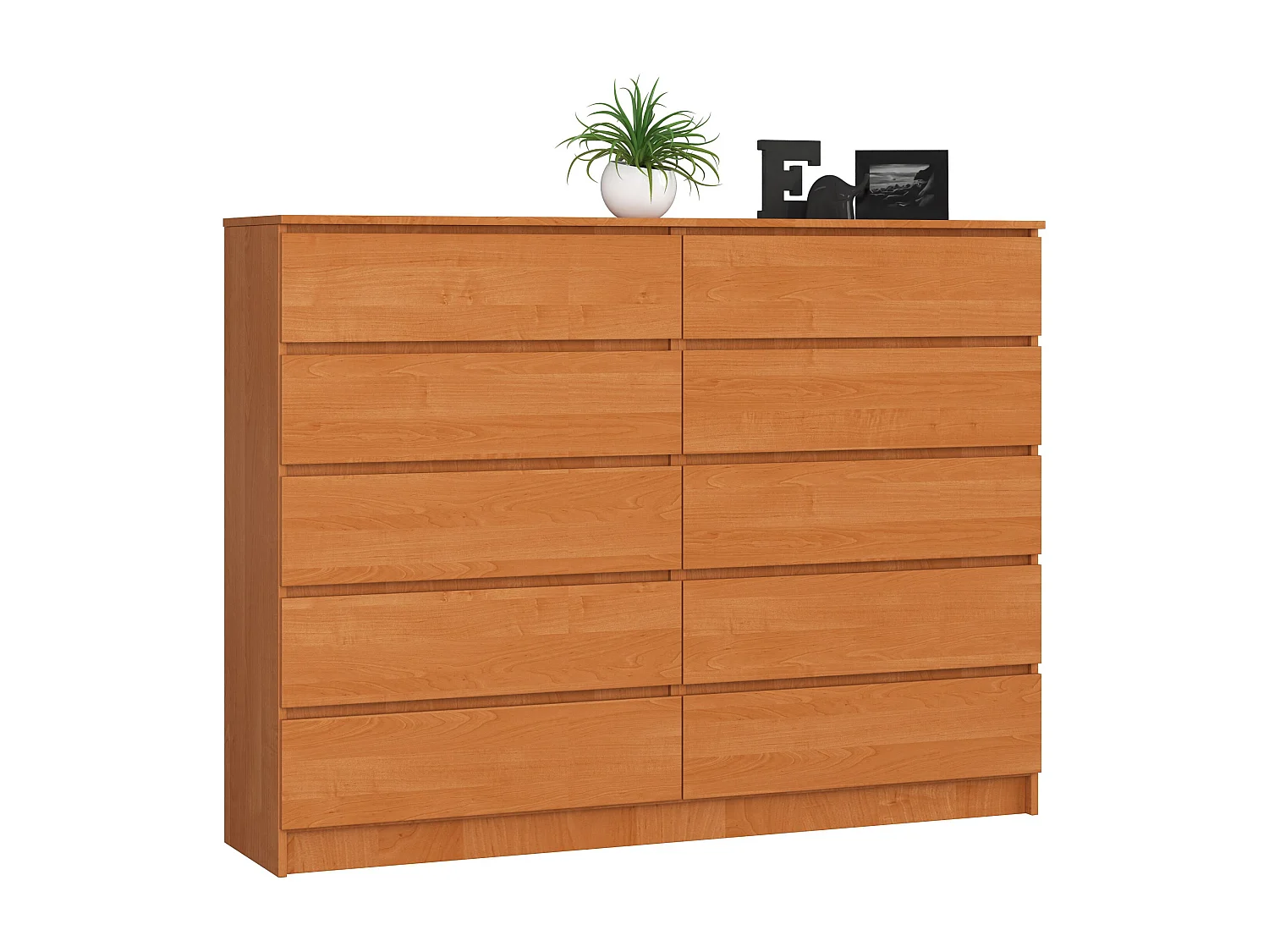 Komoda AKORD K160 Olcha 160 cm 10 szuflad kolor Olcha mat 160x40x121 cm 1952147 - obrazek 1
