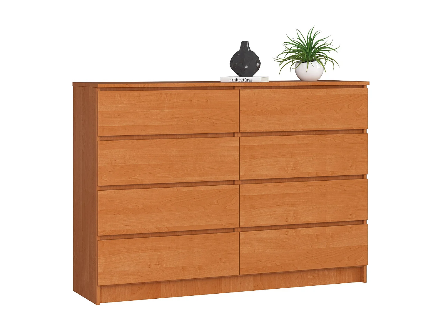 Komoda AKORD K140 Olcha 138 cm 8 szuflad kolor Olcha mat 138x40x99 cm 1952215 - obrazek 1