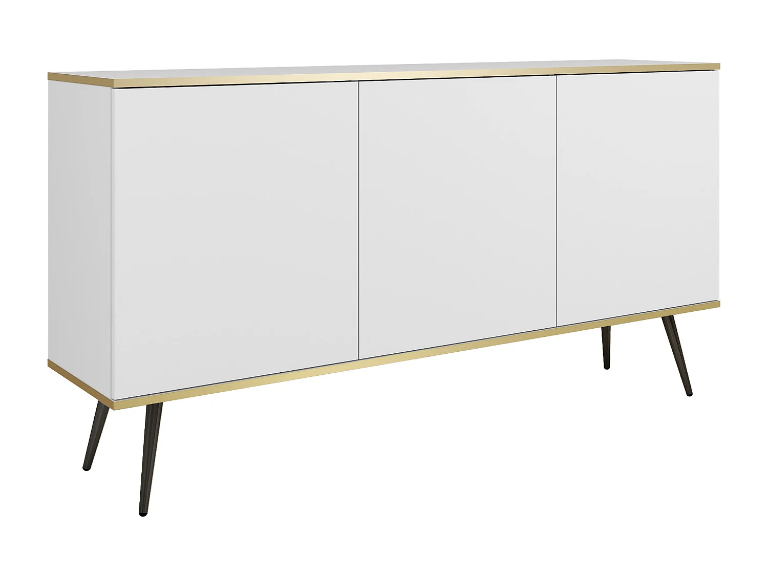 Komoda: biała, czarne nogi, 160 x 85 x 39 cm 4065818 - obrazek 1