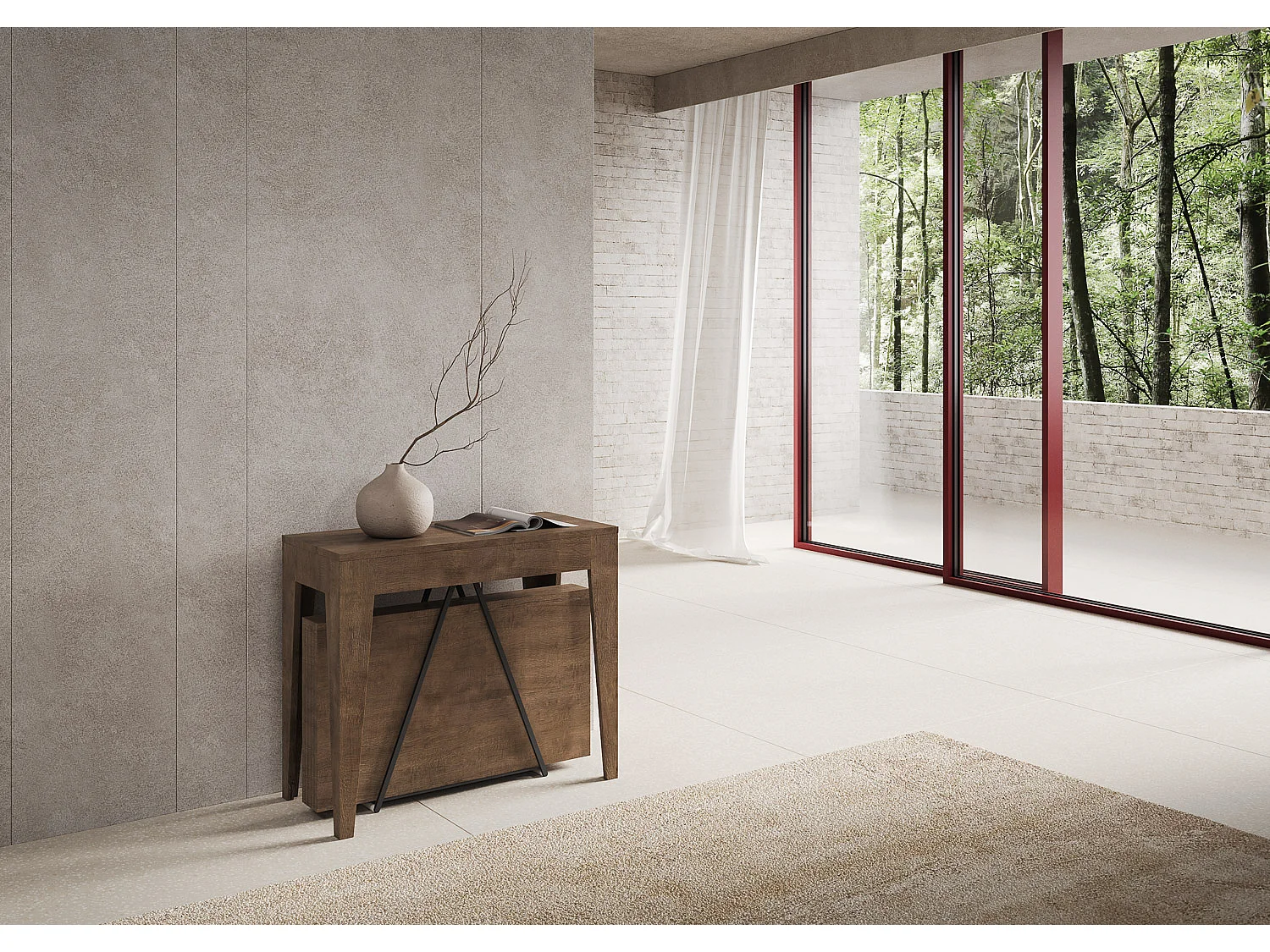 Konsola rozkładana 90x42/198 cm Zima Small orzech 3633925 - obrazek 1