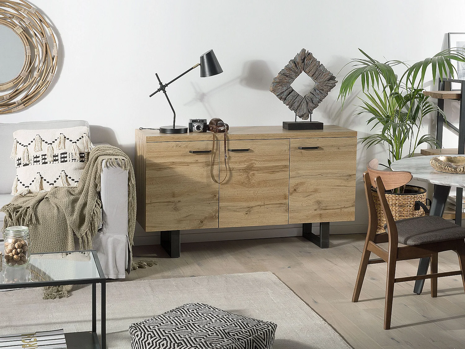 Szafka TIMBER Jasnobrązowy 159537 - obrazek 1