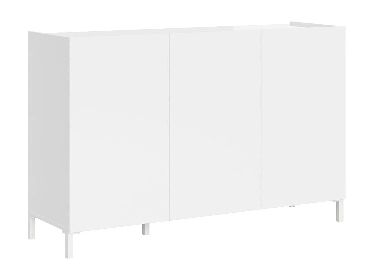 Komoda 3-drzwiowa Solaria 130x40x84 cm, biały połysk 3642228 - obrazek 1