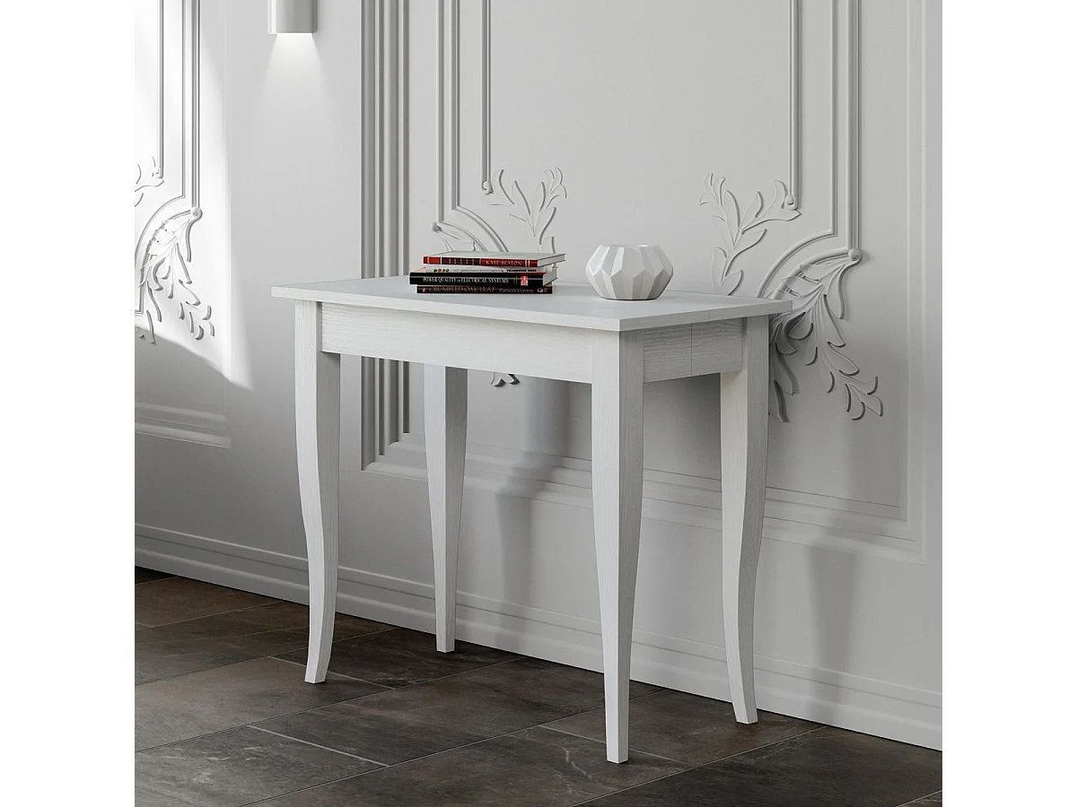 Konsola rozkładana 90x48/308 cm Sciabola Frassino biała 768907 - obrazek 1