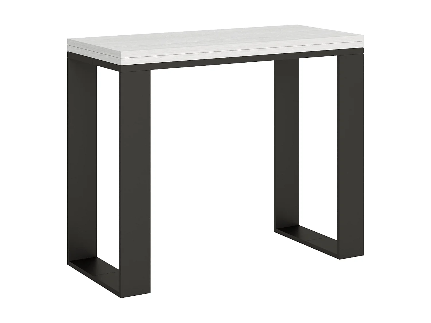 Konsola rozkładana 90x40/300 cm Tecno Frassino biała rama w kolorze Antracytu 769281 - obrazek 1