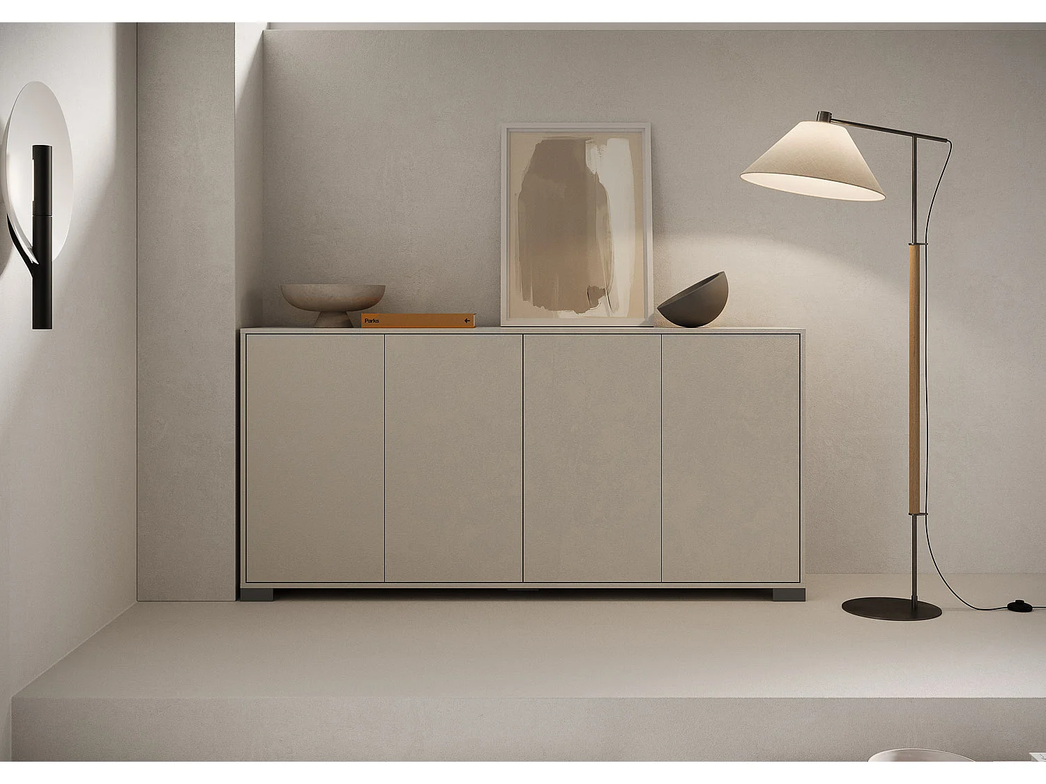 Komoda 4-drzwiowa Lumina 172x40x83 cm, kaszmir 3642226