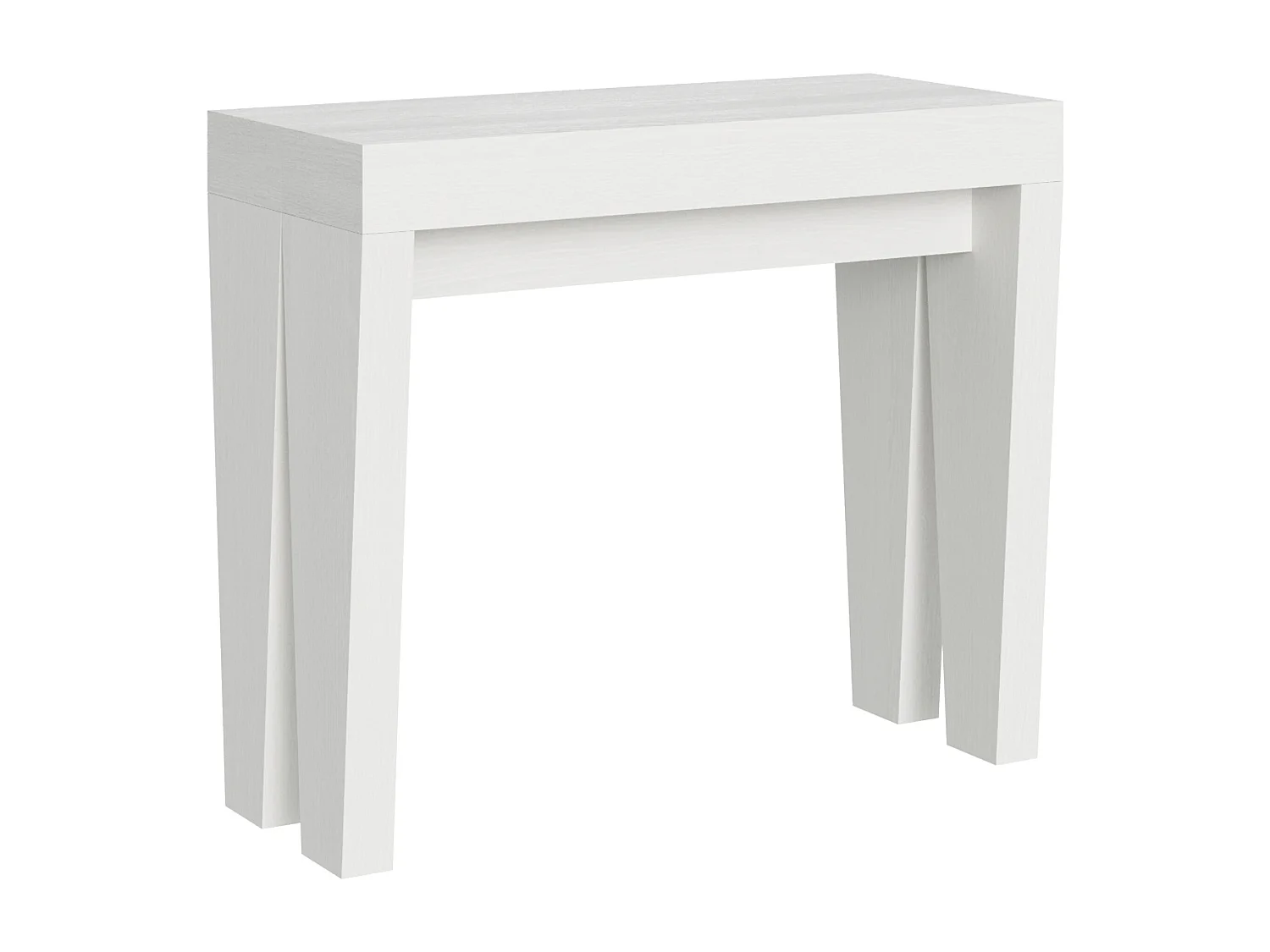 Konsola rozkładana 90x40/300 cm Spimbo Frassino biała 768173 - obrazek 1