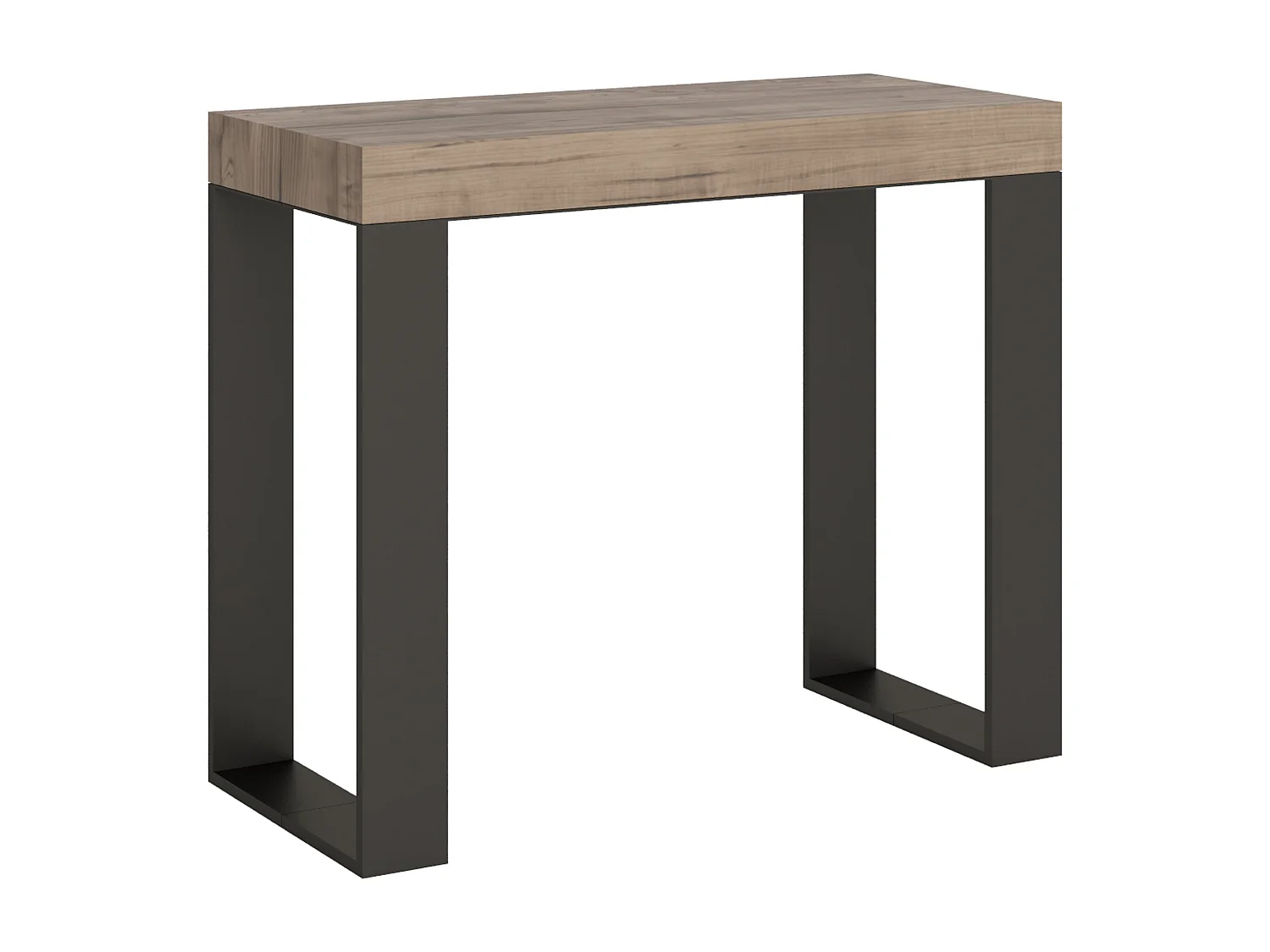 Konsola rozkładana 90x40/196 cm Tecno Small Dąb naturalny rama w kolorze Antracytu 768599 - obrazek 1