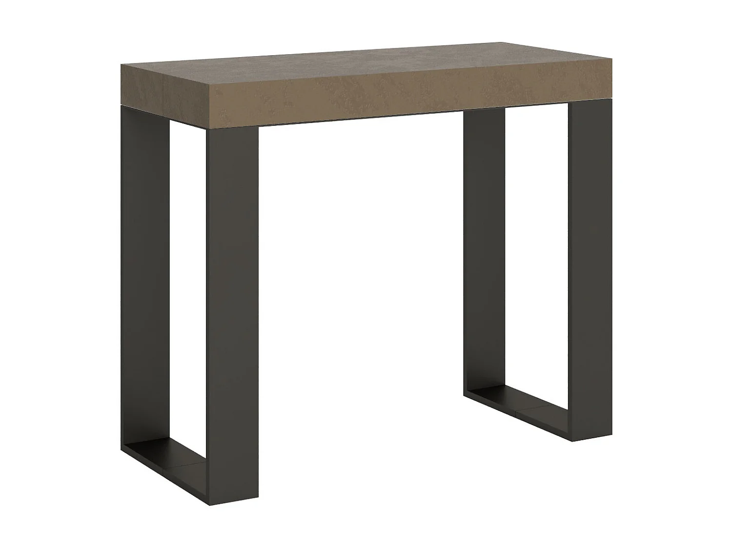 Konsola rozkładana 90x40/300 cm Tecno Szaro-beżowy rama w kolorze Antracytu 3633856 - obrazek 1
