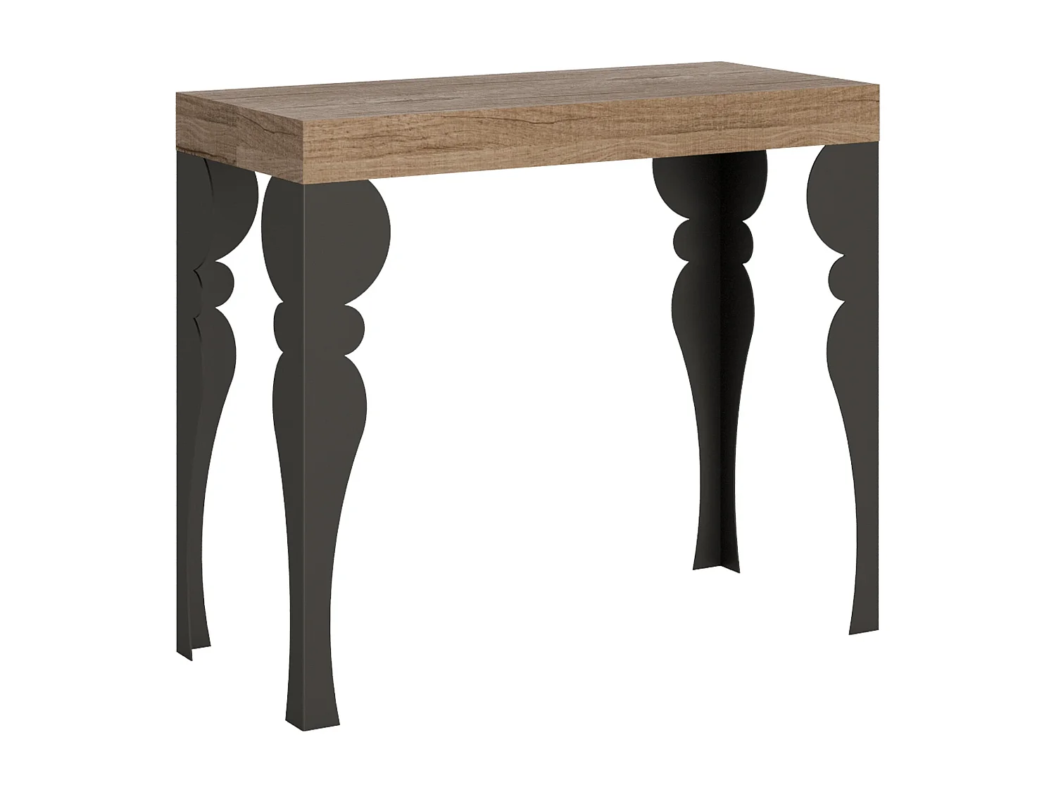 Konsola rozkładana 90x40/196 cm Paxon Small Dąb naturalny rama w kolorze Antracytu 768117 - obrazek 1