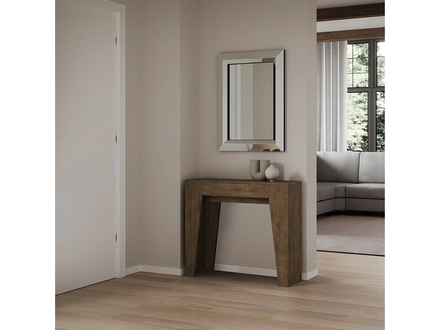 Konsola rozkładana 90×25/181 cm Narrow Orzech 3038630