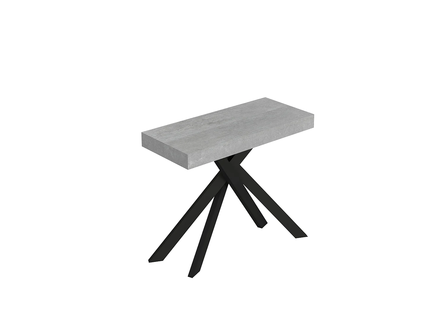 Stół konsolowy rozkładany Saki 90x40/300 cm nogi betonowe antracytowe 3679723 - obrazek 1