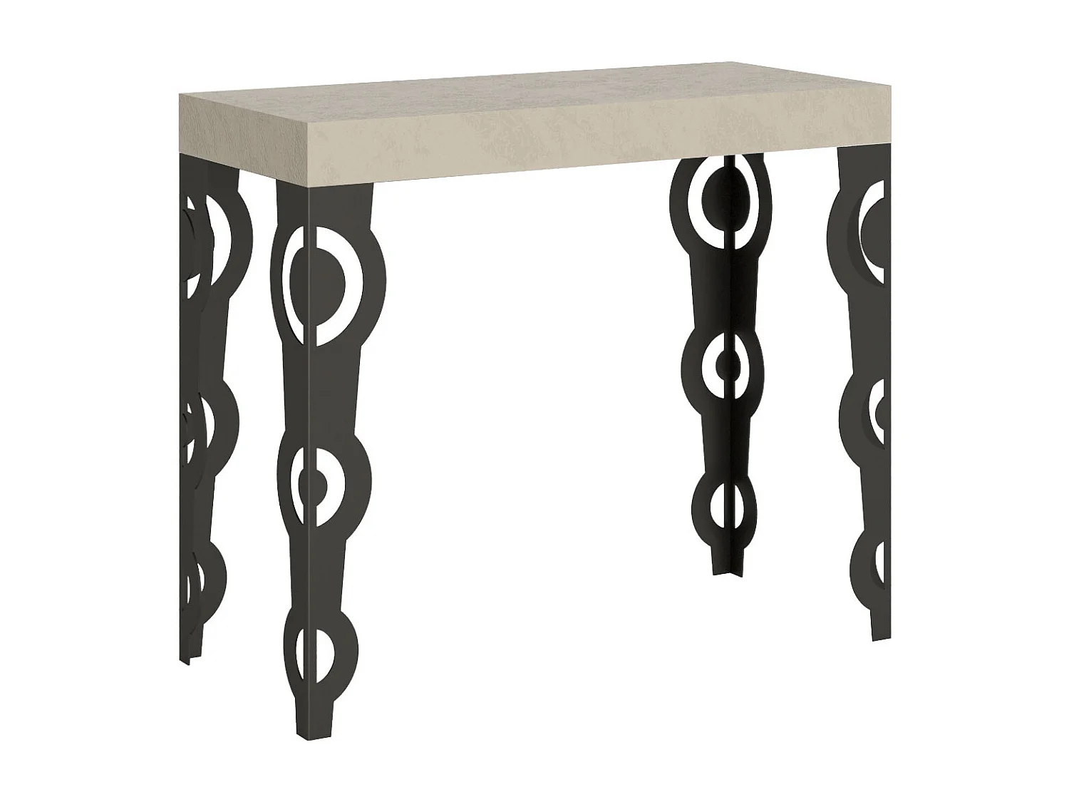 Konsola rozkładana 90x40/196 cm Karamay Small Kaszmir rama w kolorze Antracytu 3633933 - obrazek 1