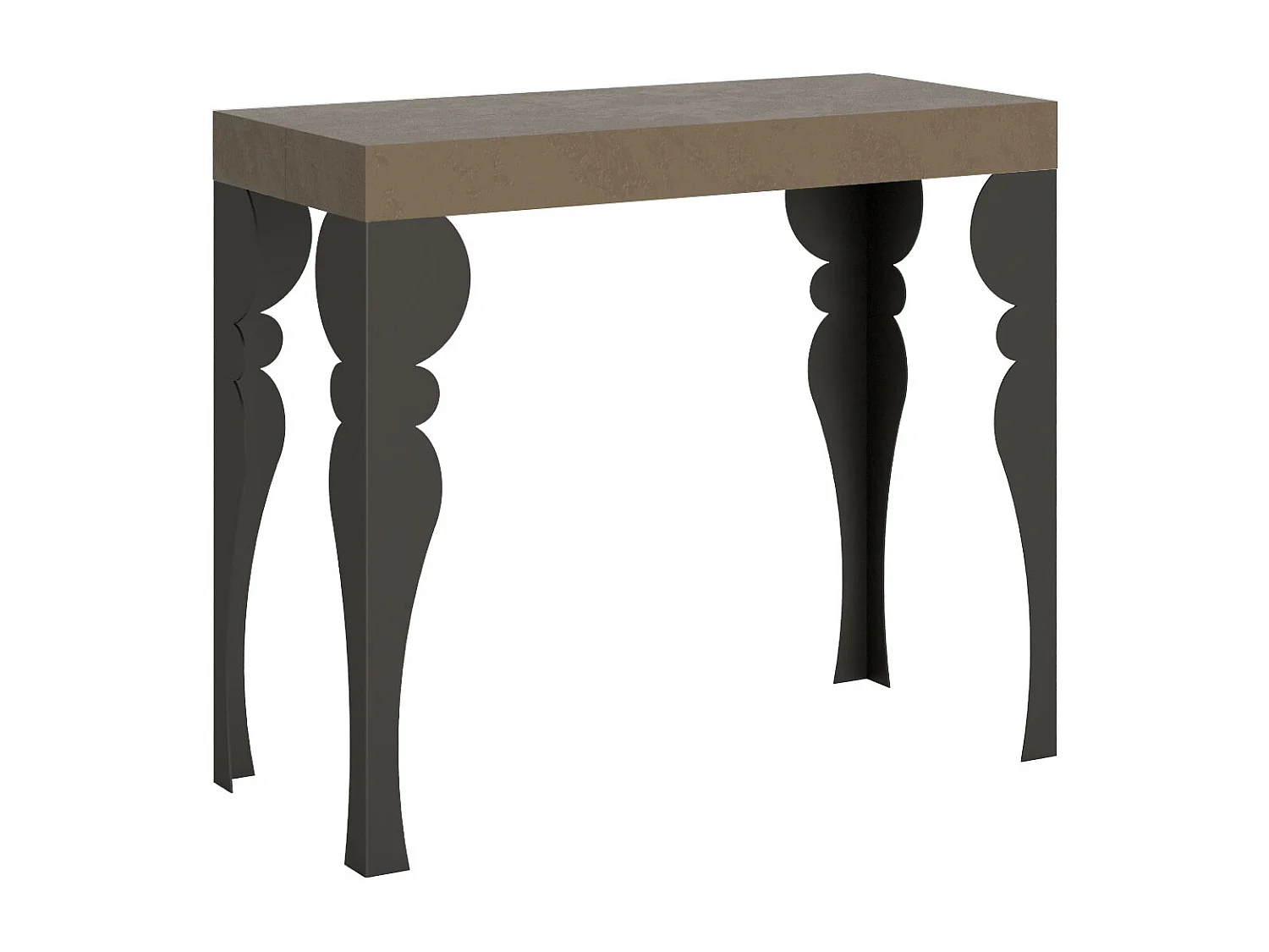 Konsola rozkładana 90x40/196 cm Paxon Small Szaro-beżowy rama w kolorze Antracytu 3633950 - obrazek 1