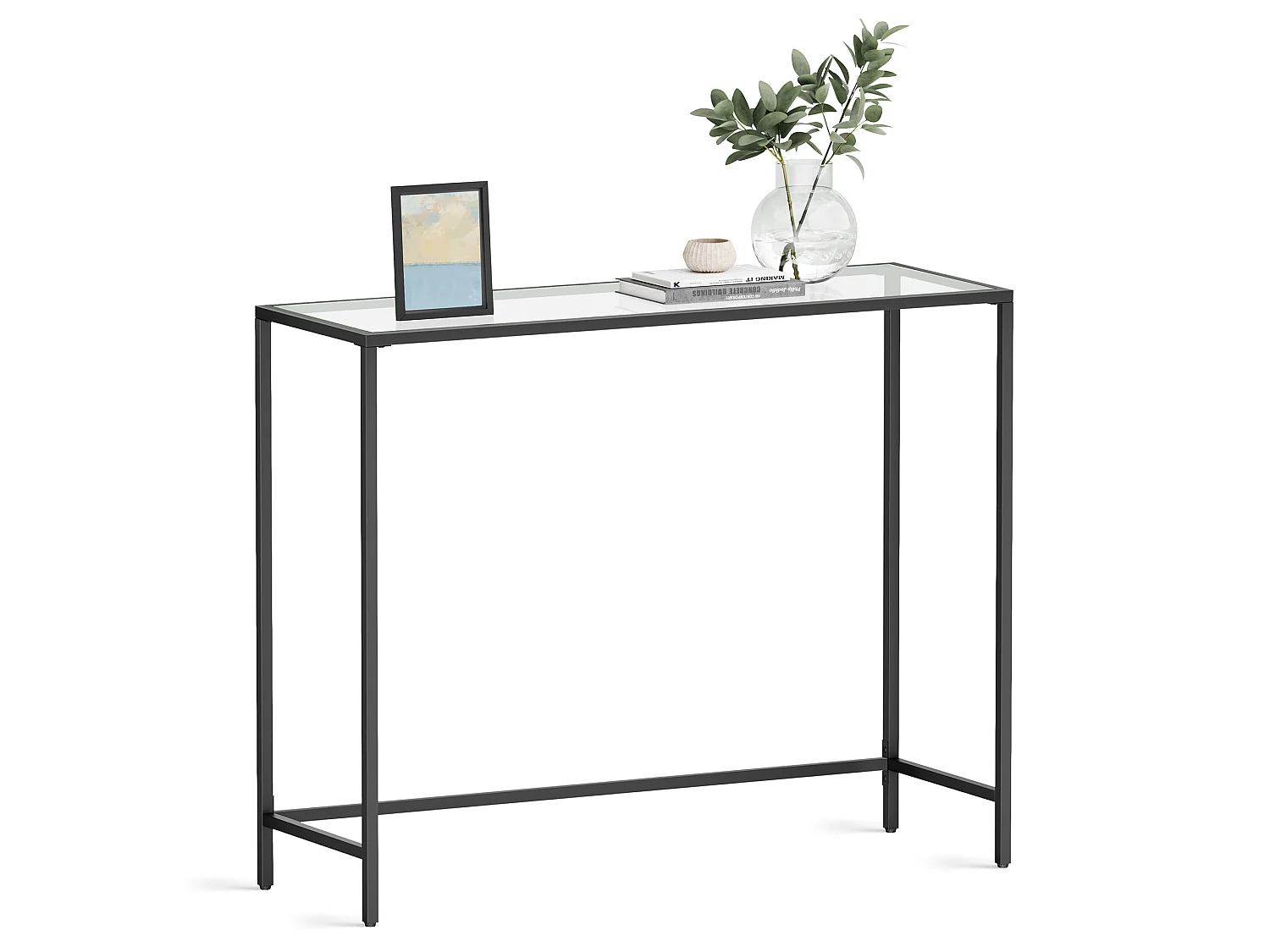 Konsola 100x35x80 cm czarna 4817154 - obrazek 1