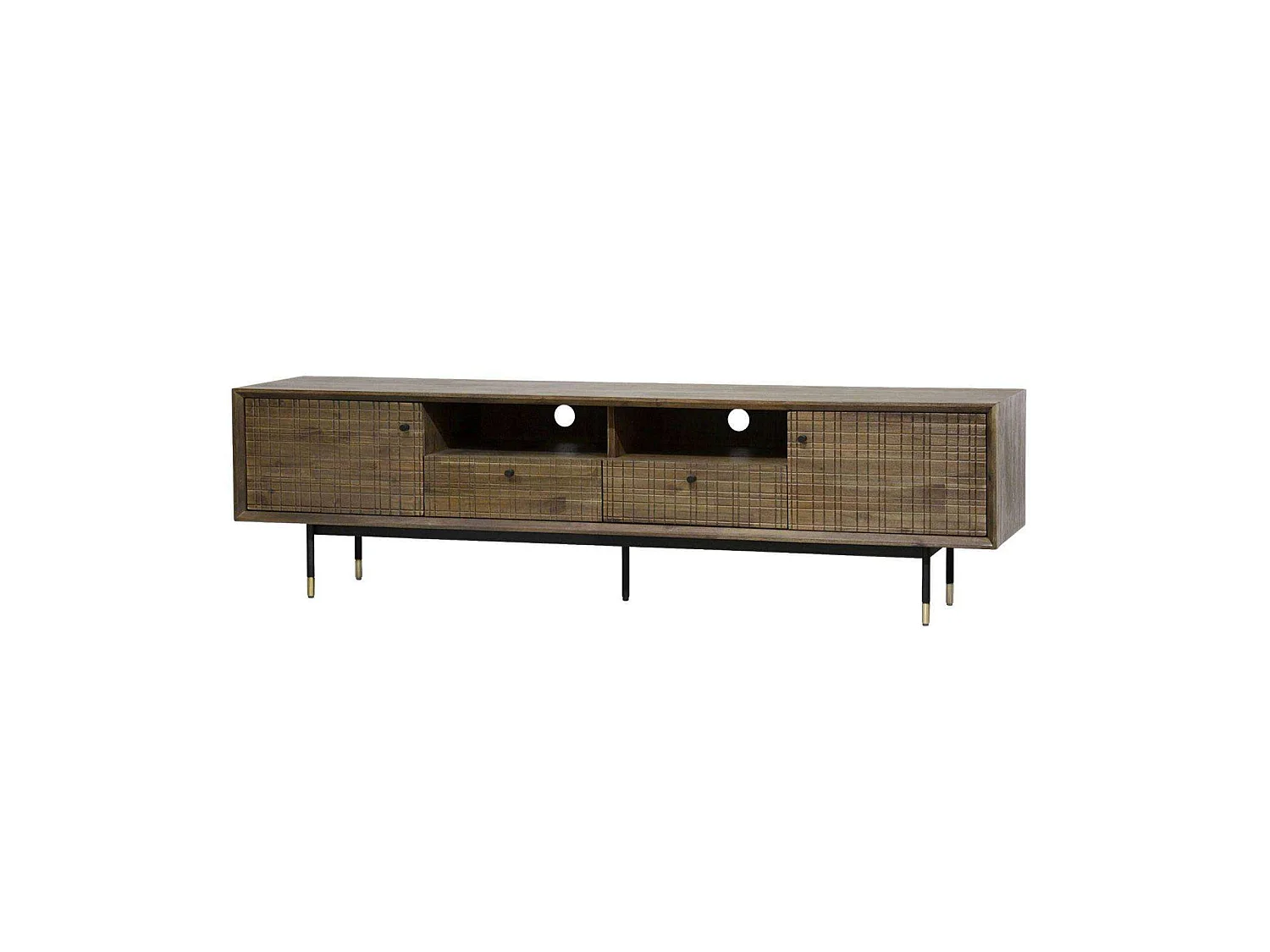 Komoda 200x55x45 cm jasnobrązowa, wzór labirynt mazl01-200 4798614
