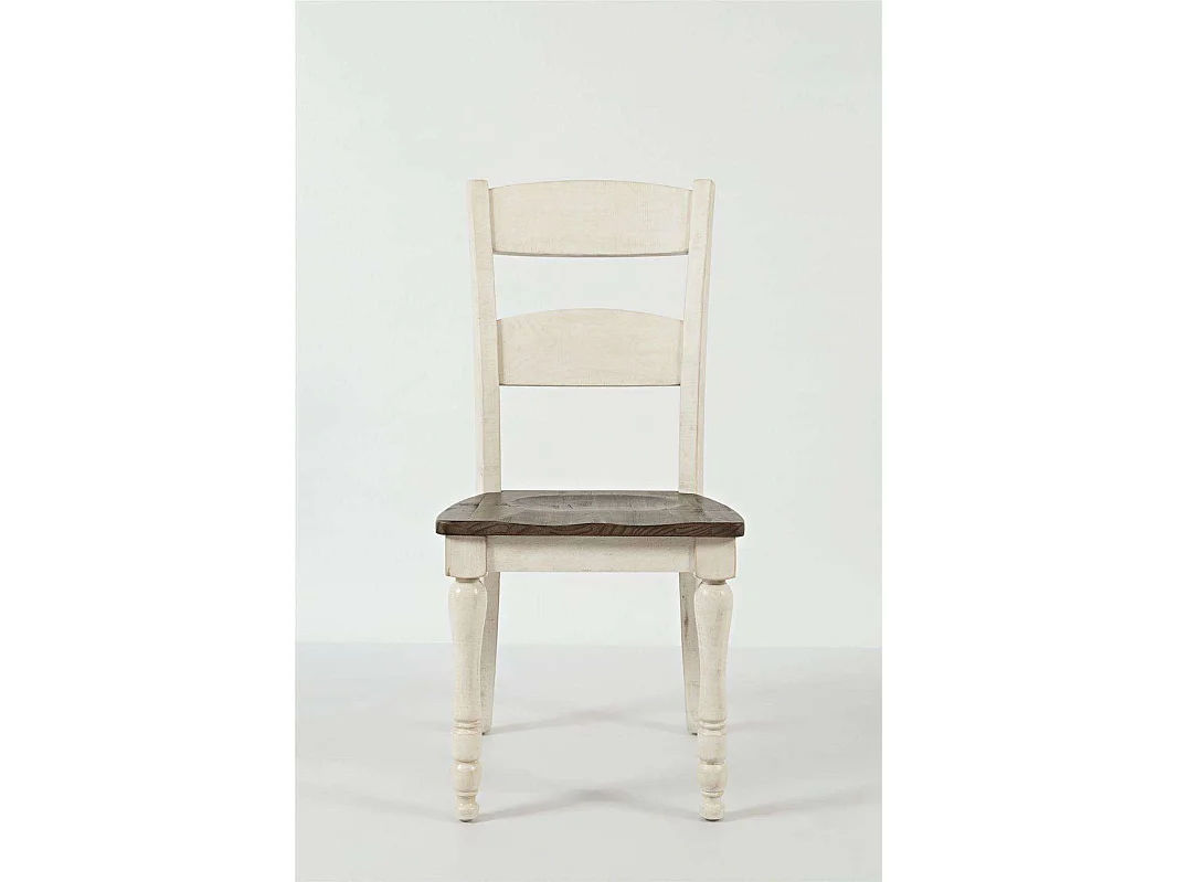 Krzesło 48x101,5x59 cm białe brązowe Avola AV1706-401KD 4796863 - obrazek 1