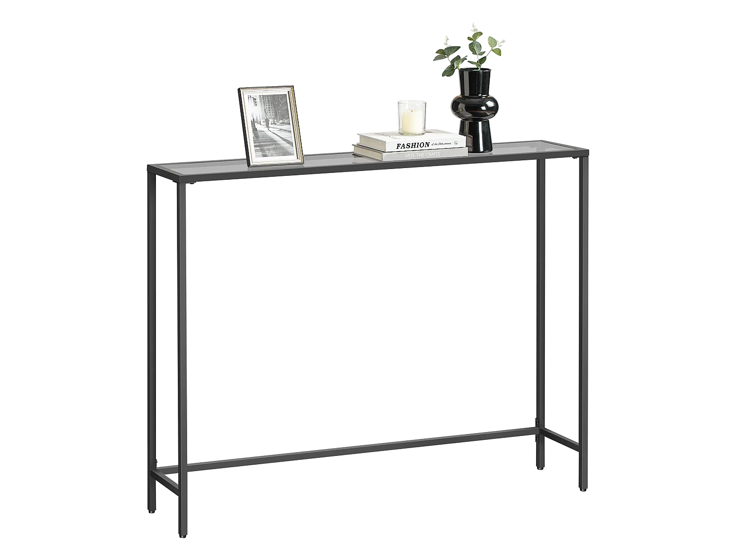 Konsolilaud 20x100x80 cm Tindi must ja liivakivi hall 4817141