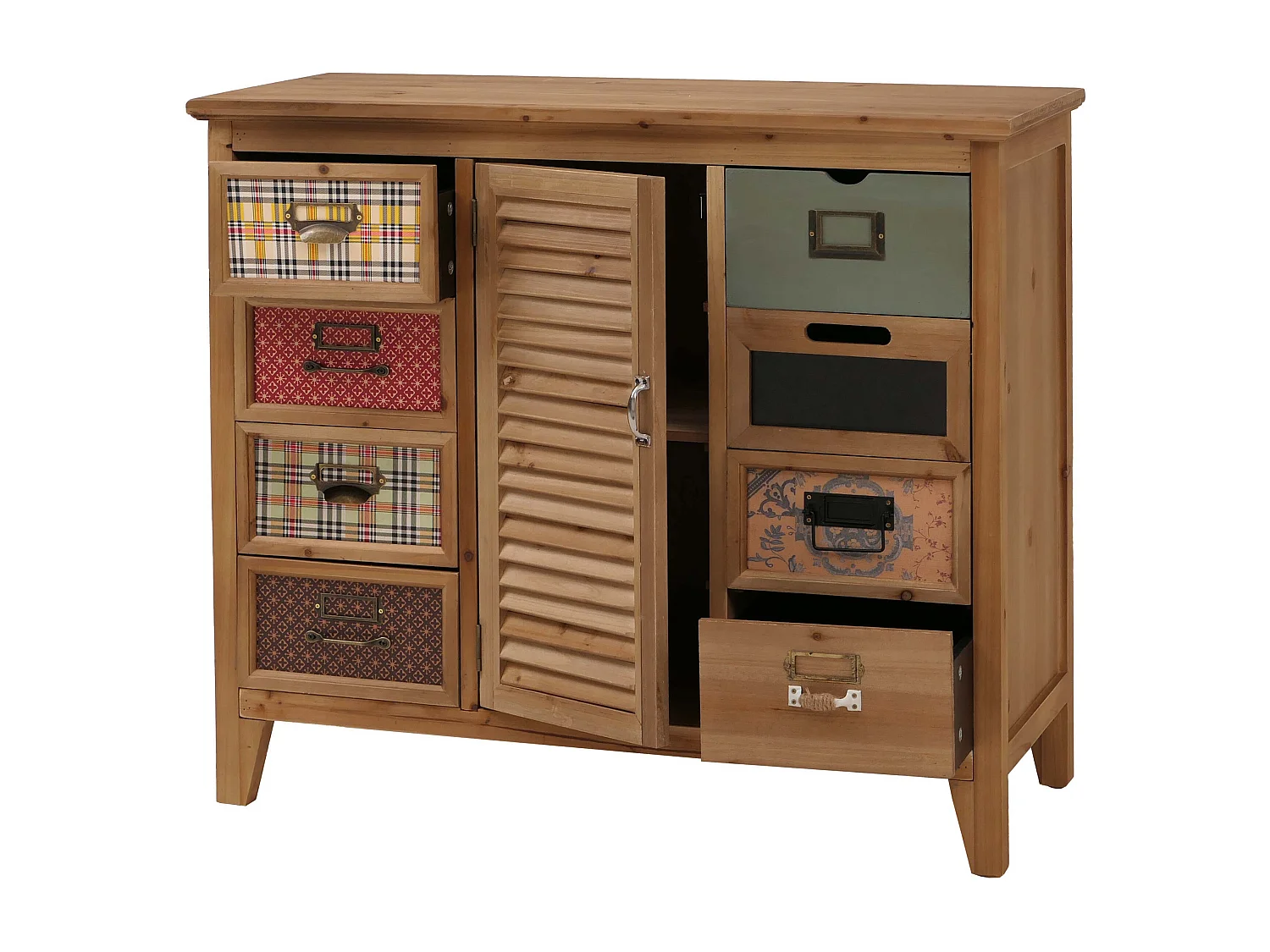 Komoda aptekarska MCW-O63, korpus w kolorze naturalnym 4698757 - obrazek 1