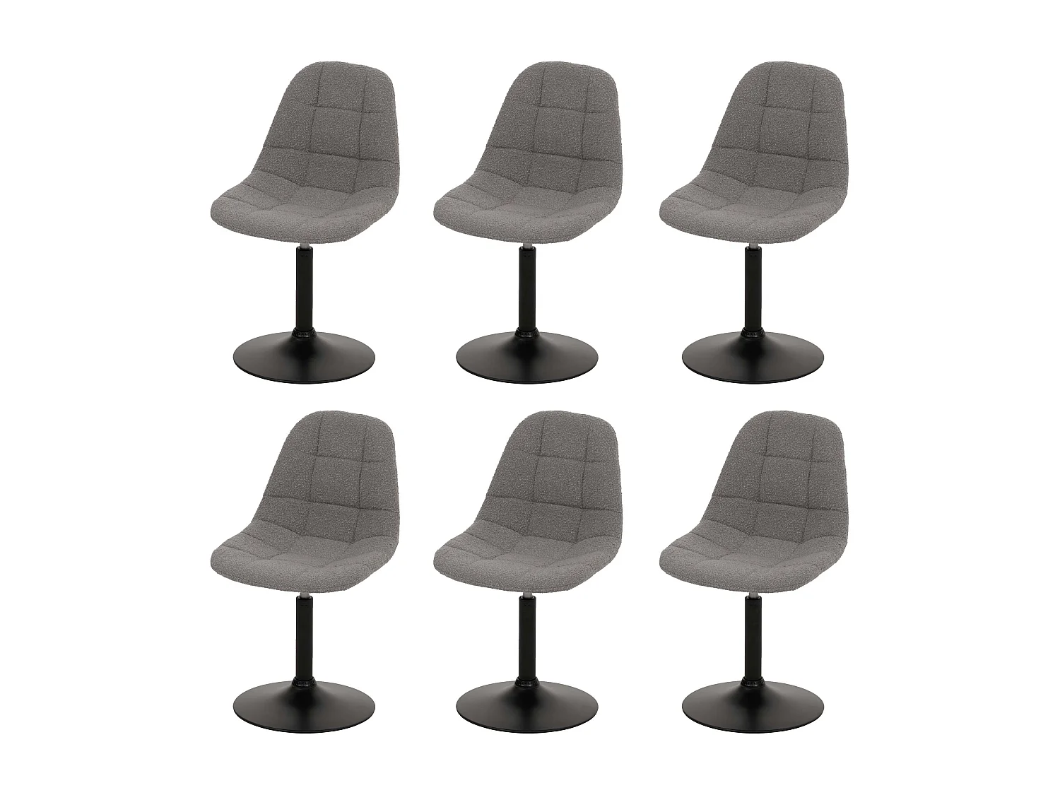 Krzesło do jadalni MCW-A60 (zestaw 6 sztuk), szary 3870863 - obrazek 1