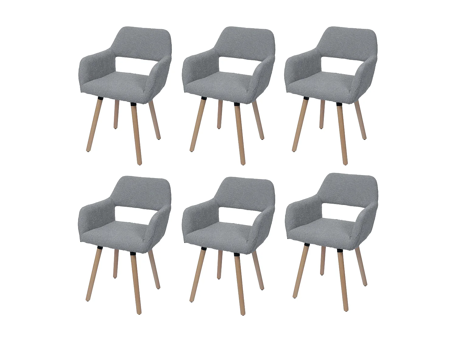 Krzesło do jadalni MCW-A50 II (zestaw 6 sztuk), szare 4342024 - obrazek 1