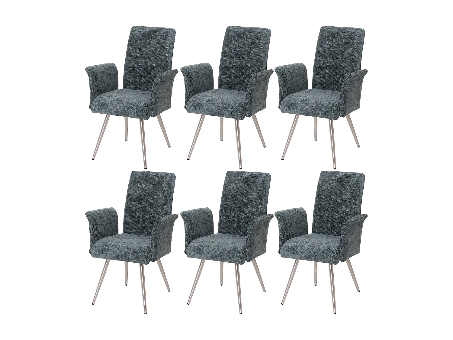 Krzesło do jadalni MCW-G55 (zestaw 6 sztuk), niebiesko-zielony 4336990 - obrazek 1