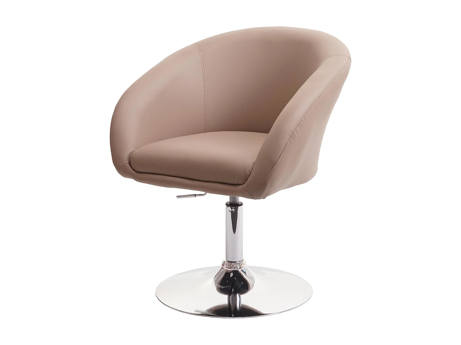 Krzesło do jadalni MCW-F19, imitacja skóry taupe 1800903