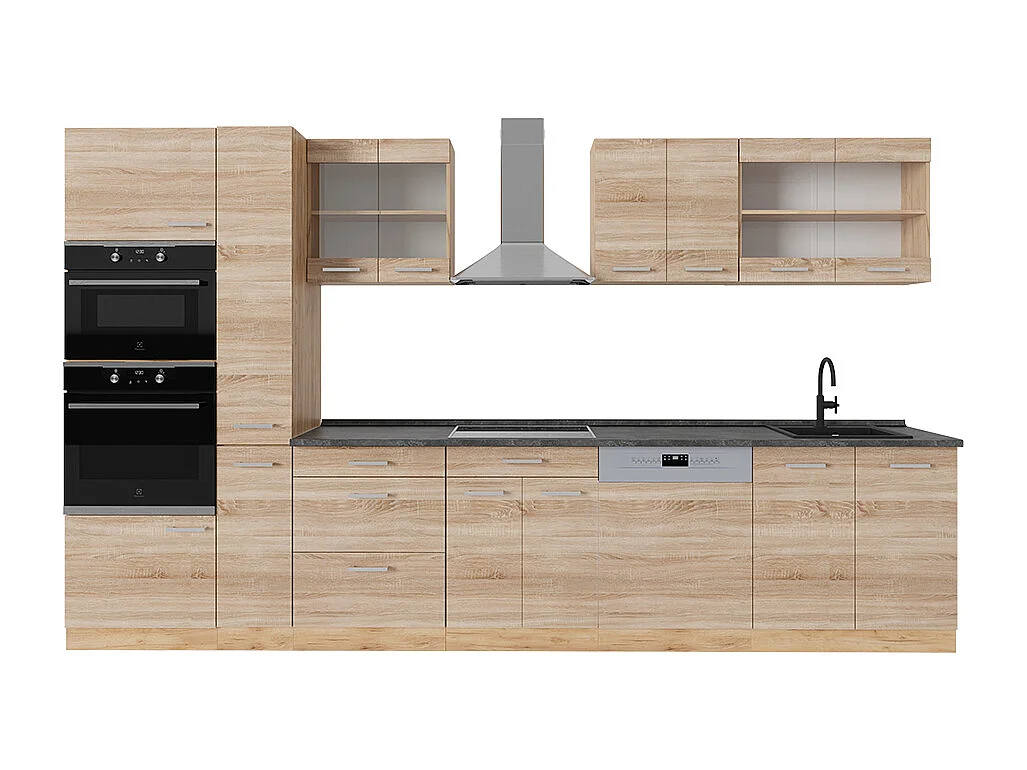 Kompletna kuchnia dąb sonoma/goldkraft 350x60x81.6 r-line 4779460