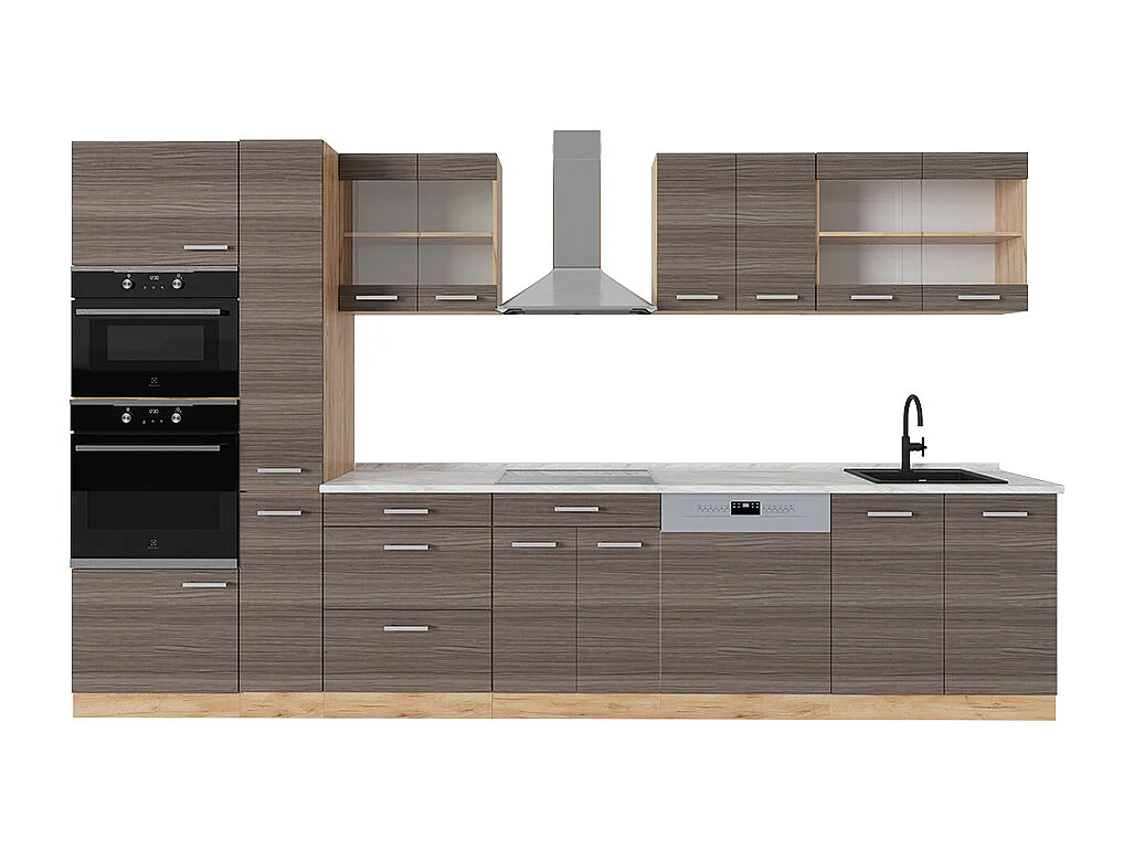 Kompletna kuchnia szlachetny szary/złoty dąb 350x60x81.6 r-line 4779620 - obrazek 1