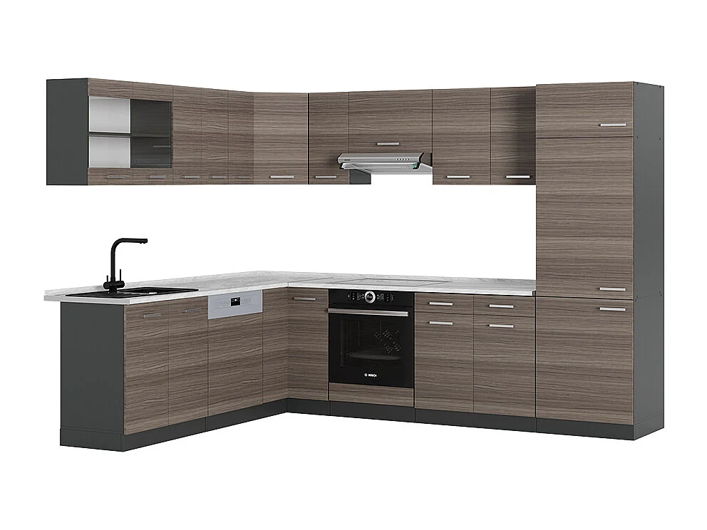 Kogoszczona kuchnia szlachetna szarość/antracyt 287x60x81.6 r-line 4779896