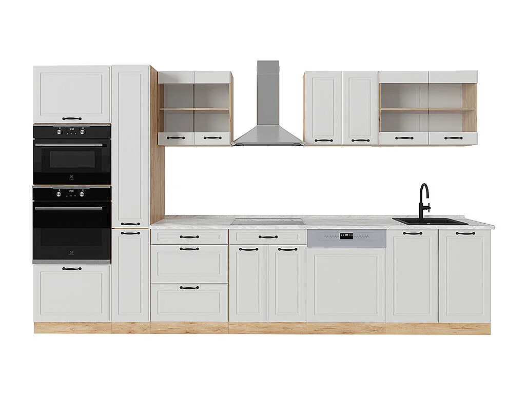 Kompletna kuchnia biały dworek/złoty dąb 350x60x81.6 r-line 4780784 - obrazek 1