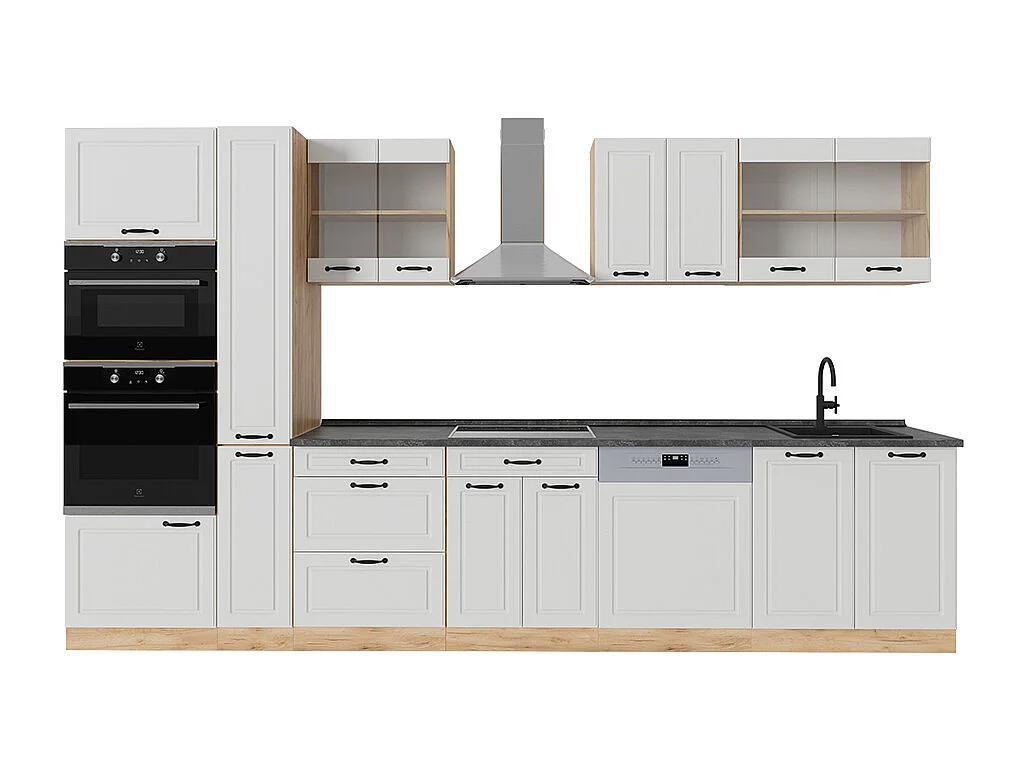 Kompletna kuchnia biały dworek/złoty dąb 350x60x81.6 r-line 4781904 - obrazek 1