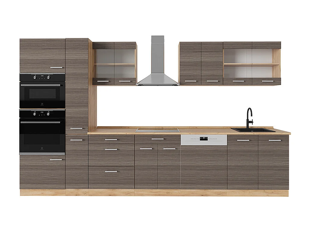 Kompletna kuchnia szlachetny szary/złoty dąb 350x60x81.6 r-line 4782116 - obrazek 1