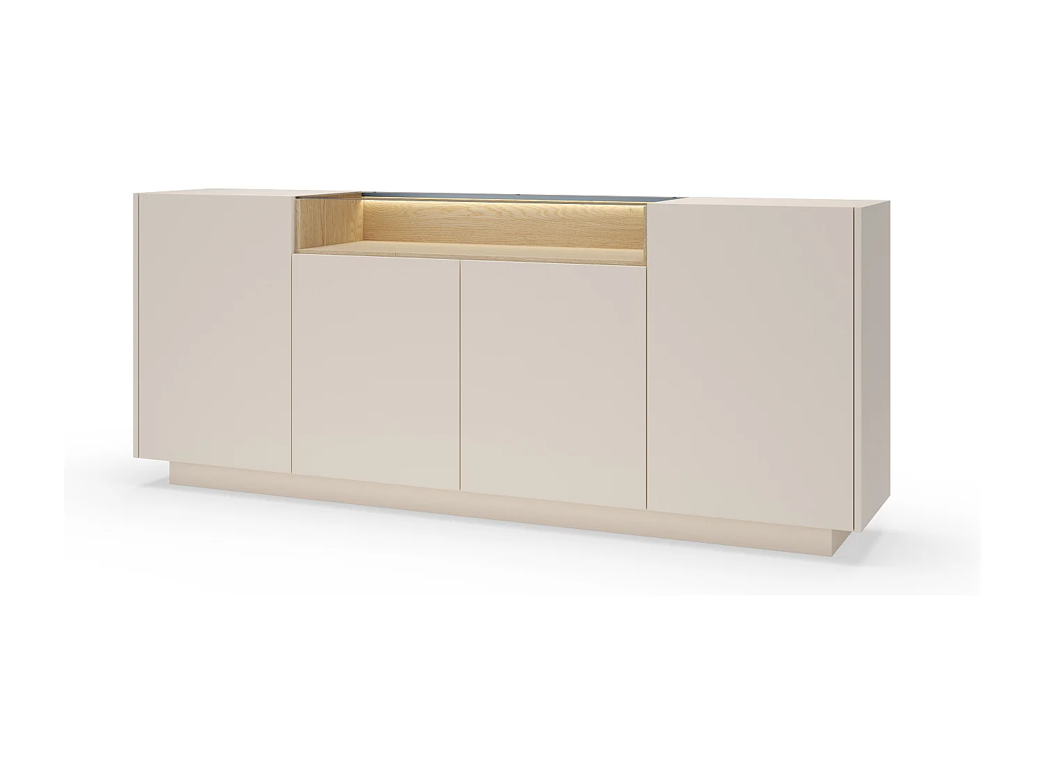 Komoda, beż + dąb cremona, 203 x 83 x 39,5 cm 4961663 - obrazek 1
