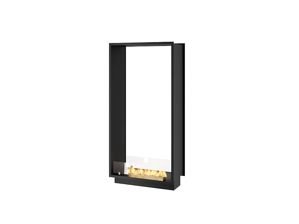 Kominek bioetanolowy 2Side 1400 Slim Vert do zabudowy z dwiema stronami – matowa czerń, ze szkłem, palnik 1,2 l, nowoczesny design 4215391