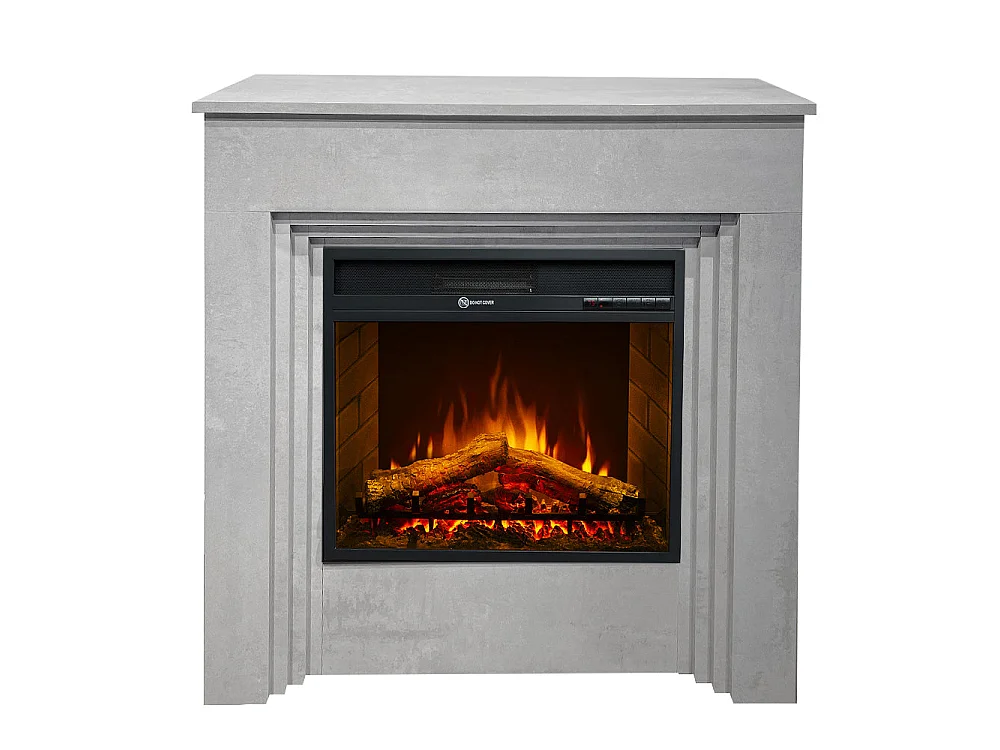 Kominek elektryczny BELLINI z efektem betonu, wyprodukowany we Włoszech, dł. 96 x gł. 35 x wys. 96 cm. 4539351