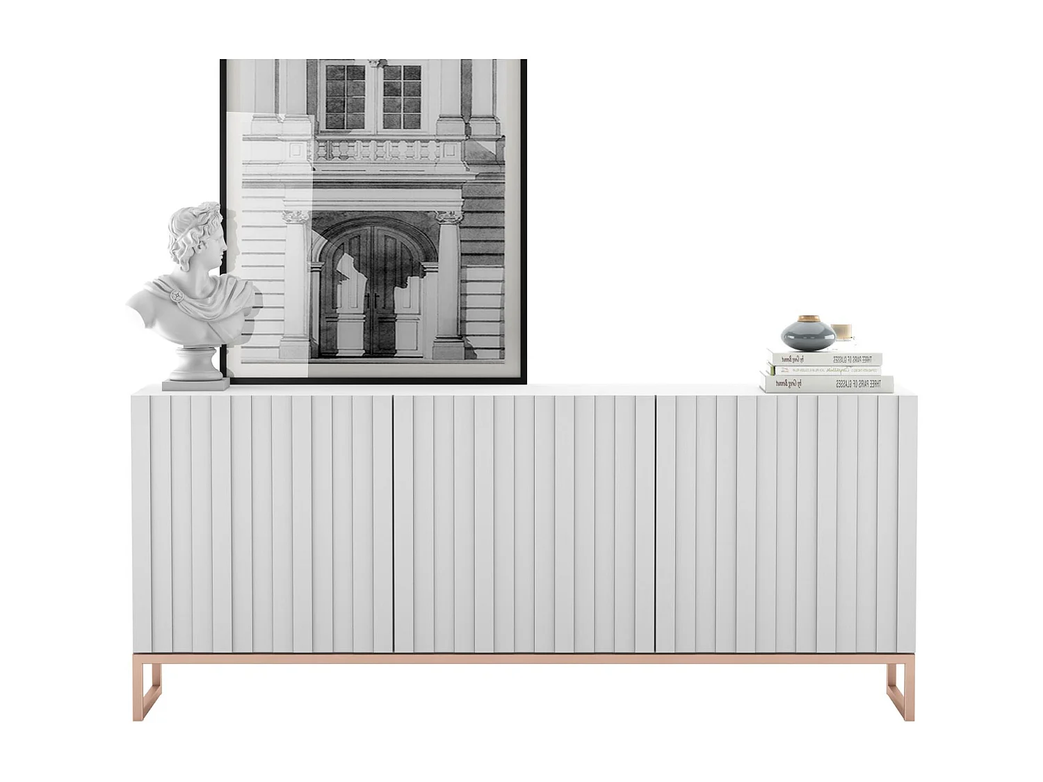 Komoda TAL 3D 168 biała mat 3958513 - obrazek 1