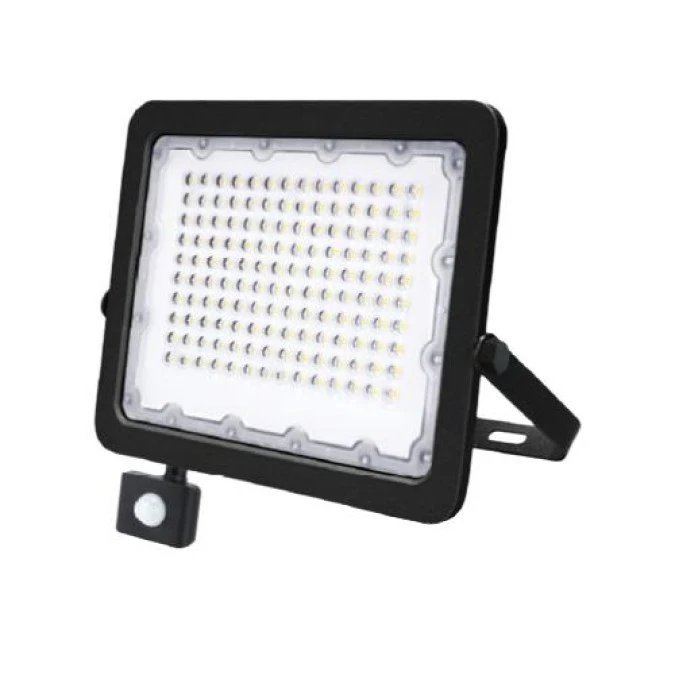 Naświetlacz LED GALAXI 100W 11000lm barwa zimna 6000K IP65 czarny z czujnikiem - obrazek 1
