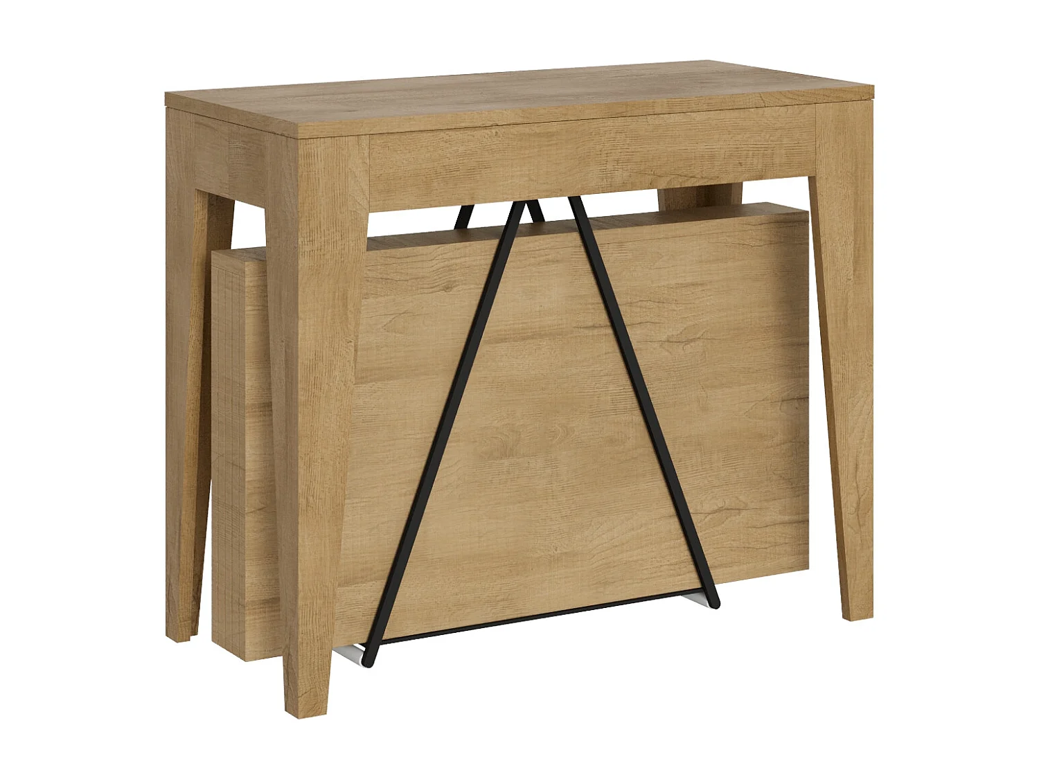 Konsola rozkładana 90x42/198 cm Zima Small dąb naturalny 3633798 - obrazek 1