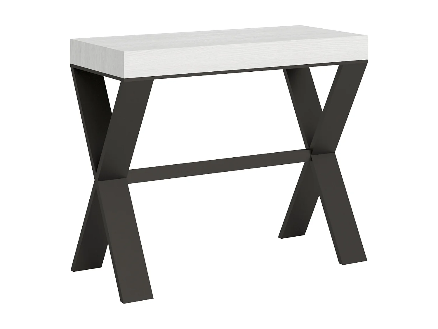 Konsola rozkładana 90x40/300 cm Xenia Premium Biały Jesion Antracyt struktura 767945 - obrazek 1