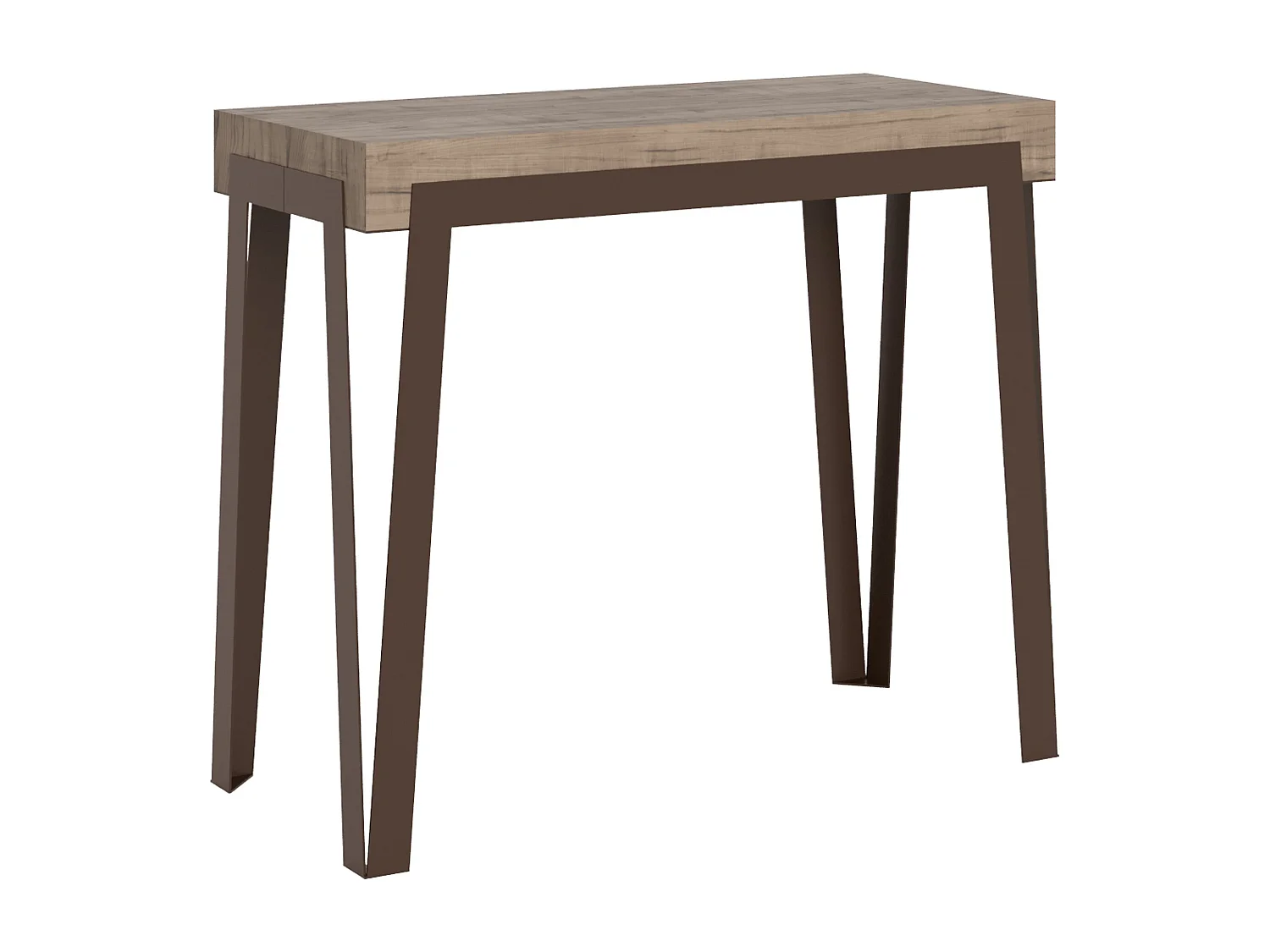 Konsola rozkładana 90x40/300 cm Rio Premium Dąb Naturalny Struktura Rdza 1315607 - obrazek 1
