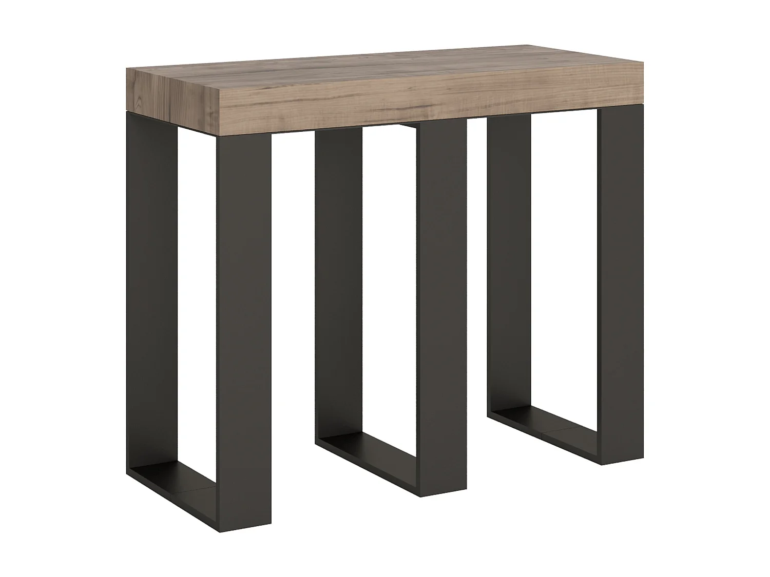Konsola rozkładana 90x40/300 cm Dąb Sintesi Premium Natural Struktura Antracyt 768093 - obrazek 1