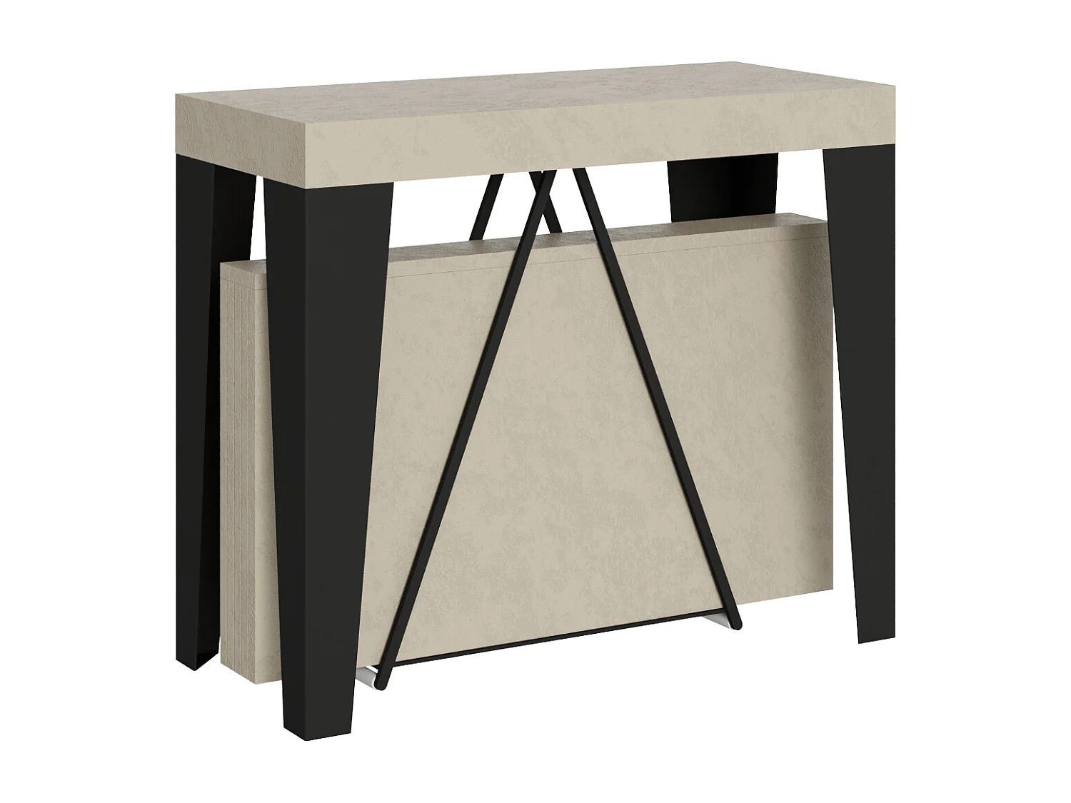 Konsola rozkładana 90x40/300 cm Algo kaszmir rama w kolorze antracytu 3633843 - obrazek 1