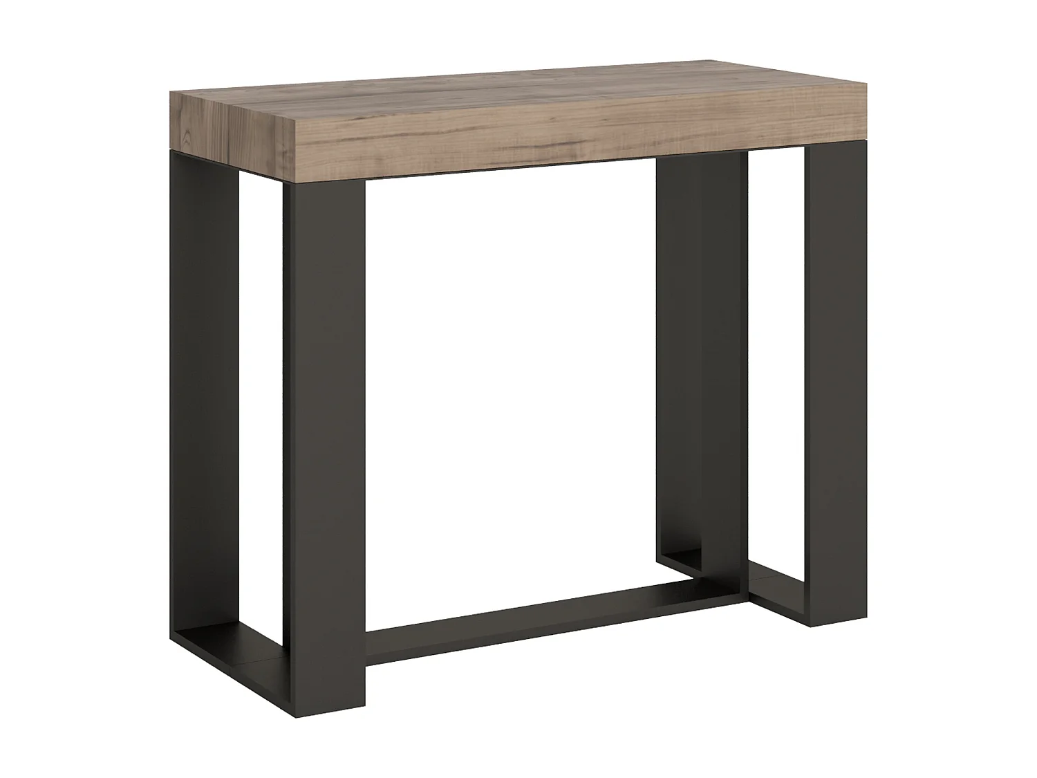 Konsola rozkładana 90x40/300 cm Futura Premium Dąb Naturalny Struktura Antracyt 768203 - obrazek 1