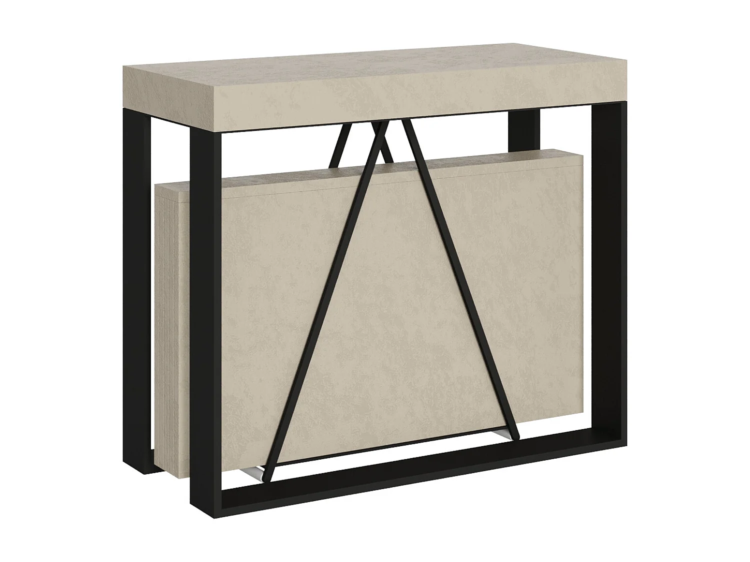 Konsola rozkładana 90x40/196 cm Sketa Small kaszmir rama w kolorze antracytu 3633878 - obrazek 1