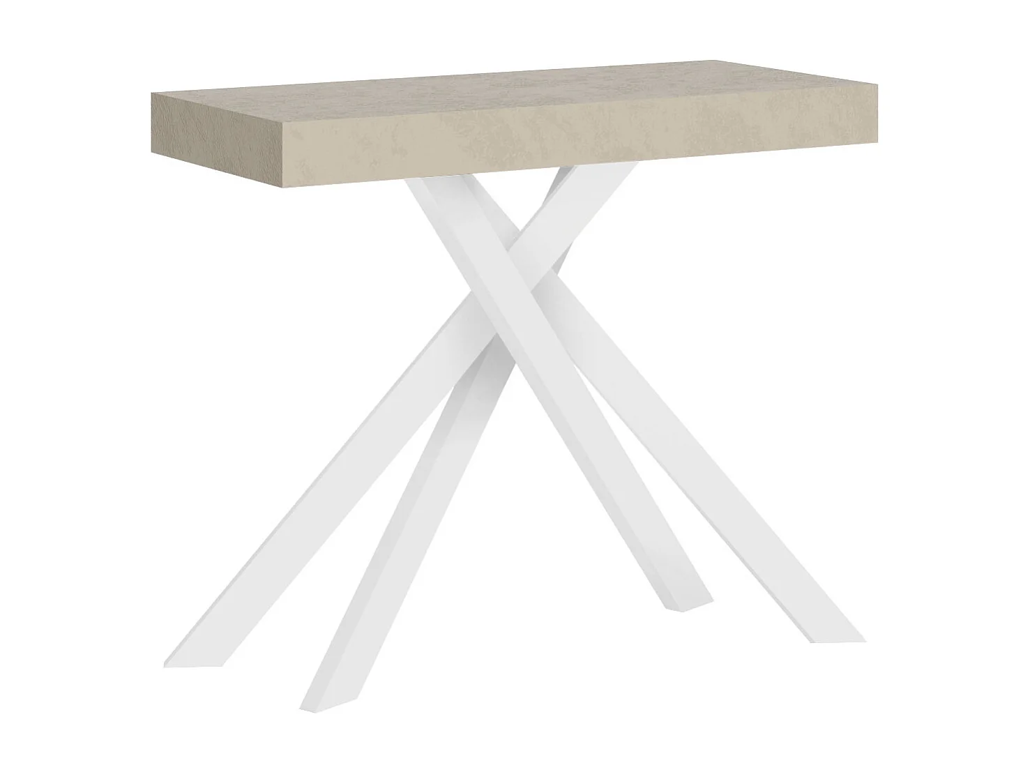 Konsola rozkładana 90x40/300 cm Krack kaszmir białe nogi 3633883 - obrazek 1