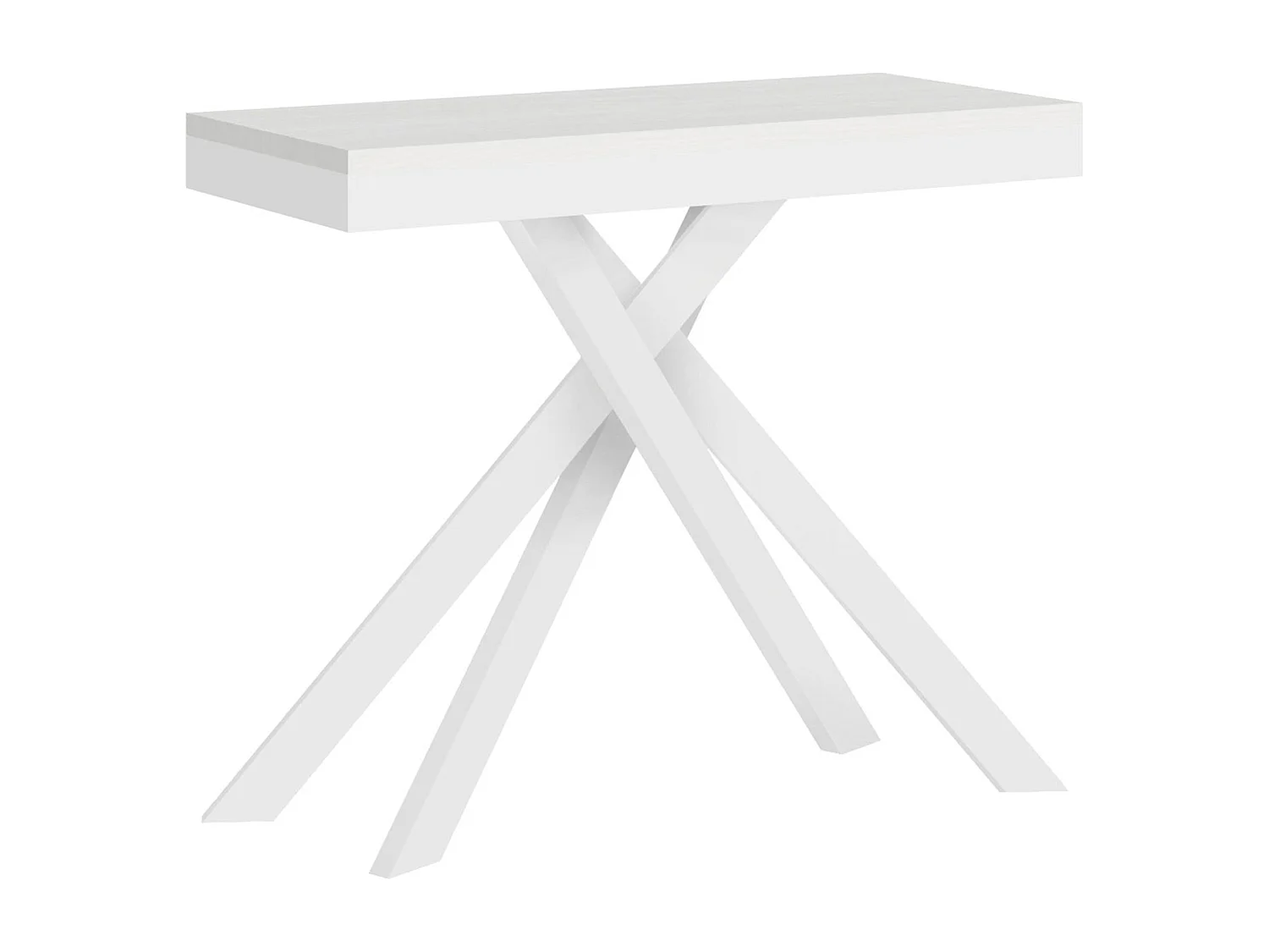 Konsola rozkładana 90x40/300 cm Krack Evolution frassino biała biała rama 3220595 - obrazek 1