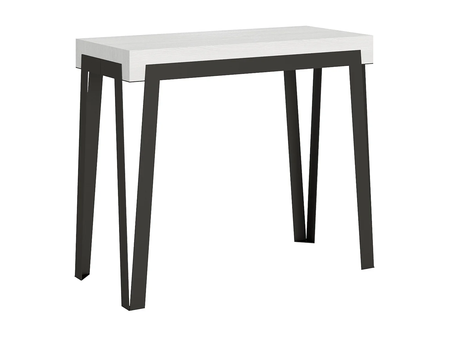 Konsola rozkładana 90x40/196 cm Rio Small Premium Biały jesion antracytowy 768763 - obrazek 1