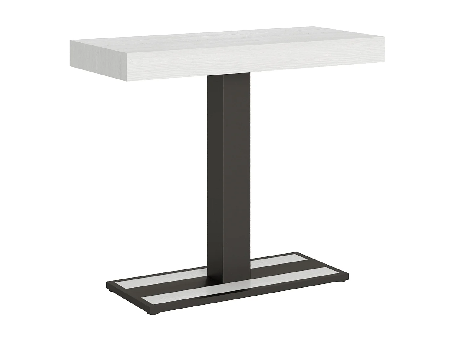 Konsola rozkładana 90x40/300 cm Struktura Capital Premium White Ash Antracyt 768769 - obrazek 1